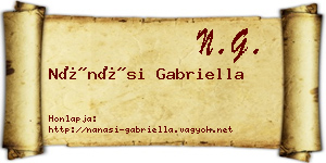 Nánási Gabriella névjegykártya