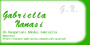 gabriella nanasi business card